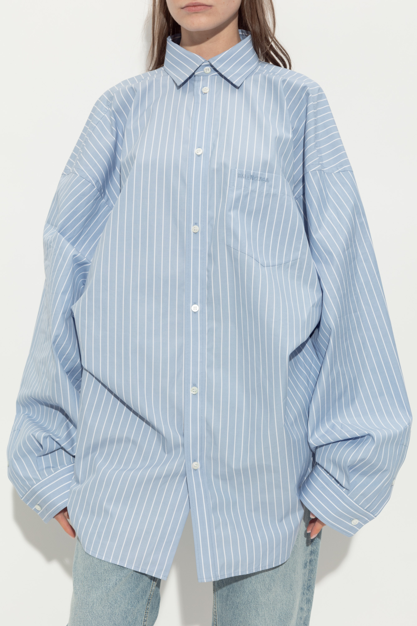 Balenciaga blue striped shirt online